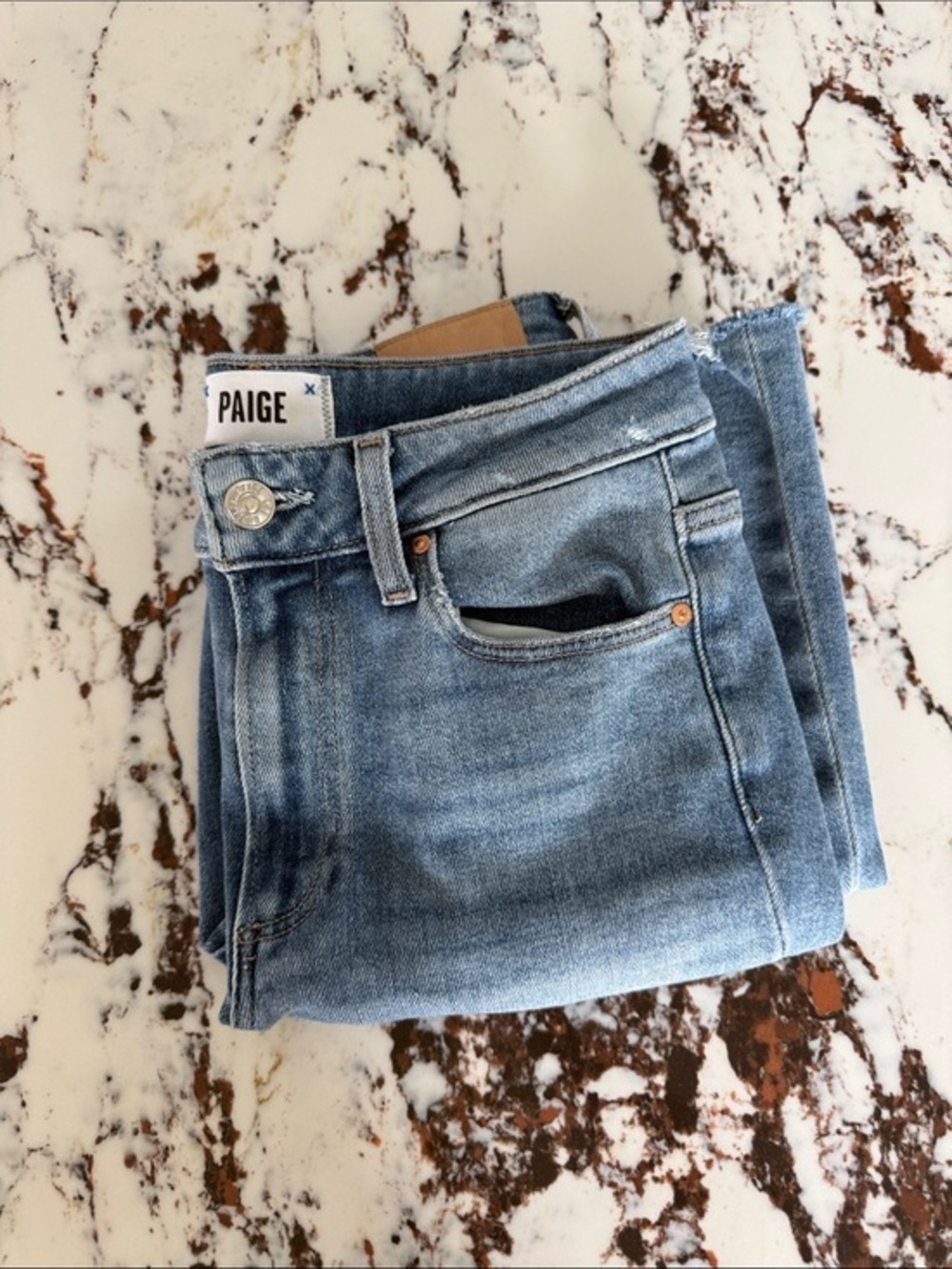 PAIGE Light Wash straight leg Women's Jeans